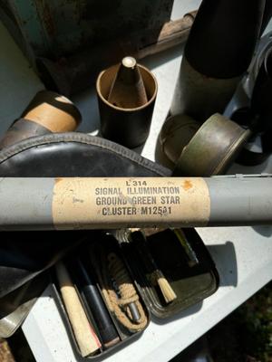 Metal Storage Box with Assorted Militaria #253B