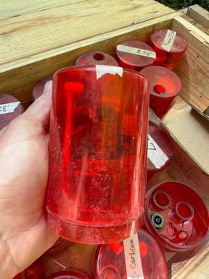 Wooden Ammo Crate with Assorted Powder Funnels for Reloader