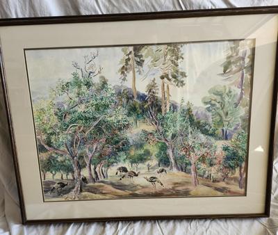 Turkeys in the Orchard by Annita Delano
