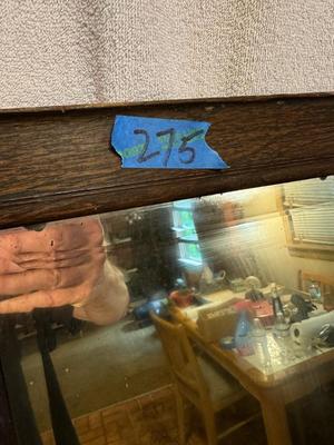 Antique Silver Back Framed Mirror #275B