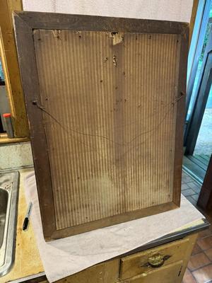 Antique Silver Back Framed Mirror #275B