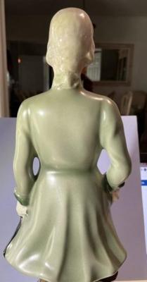 Mid-Century Colonial Gent Ceramic Hand Painted Figurine 16.5" Tall in VG Preowned Condition.