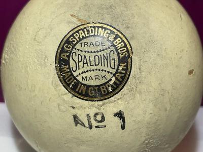 Vintage Spalding #1 Made in Great Britain Ball 3" Diameter in Good Preowned Condition.