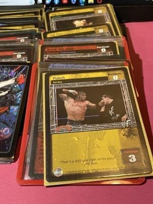 Lot of 135 Holdered WWF Wrestling Cards Preowned from an Estate.