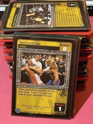 Lot of 135 Holdered WWF Wrestling Cards Preowned from an Estate.