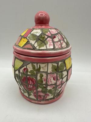 Cracked Art Decorative Jar W/ Lid