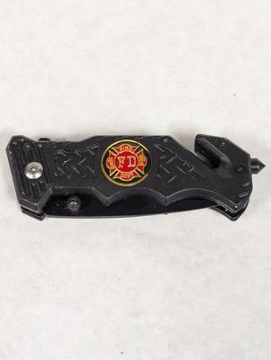 Jabe's Cutlery Fire Department Emblem Pocket Knife