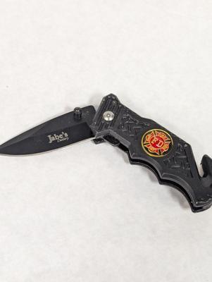 Jabe's Cutlery Fire Department Emblem Pocket Knife