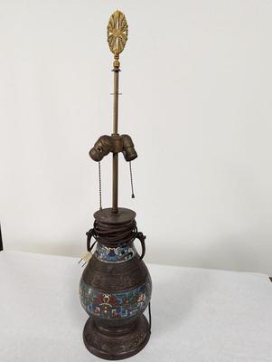 Antique Chinese Cloisonne Lamp