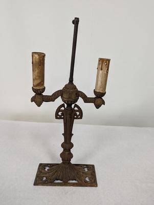 Vintage Cast Iron Parlor Table Lamp