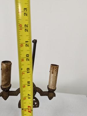 Vintage Cast Iron Parlor Table Lamp