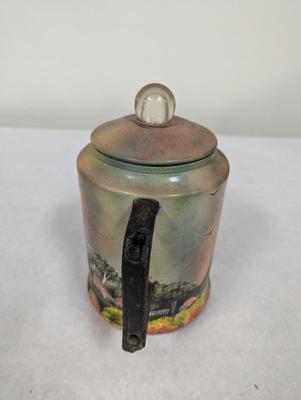 Hand Painted Comet Aluminum Coffee Pot