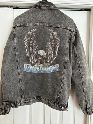 Lot E. Black Denim Jacket. XL