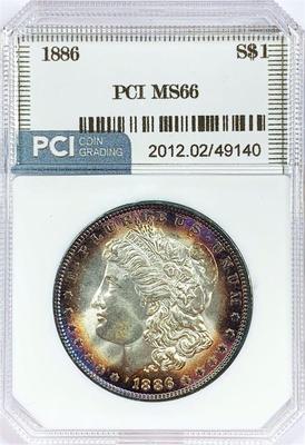 1886 Toned Morgan Dollar