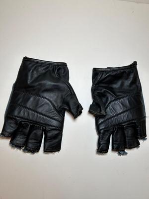 Lot K. Leather and Denim Riding Gloves. sz Lg