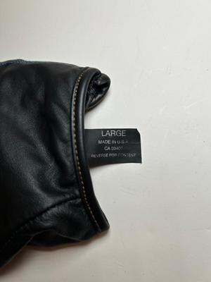 Lot K. Leather and Denim Riding Gloves. sz Lg