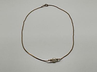 Stamped 14K pearl necklace
