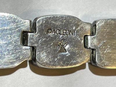 Vintage Acleoni Classic Southwest Turquoise 7-8" Adjustable Bracelet Color Varies from a Clear Powder Blue to a Blue Green...