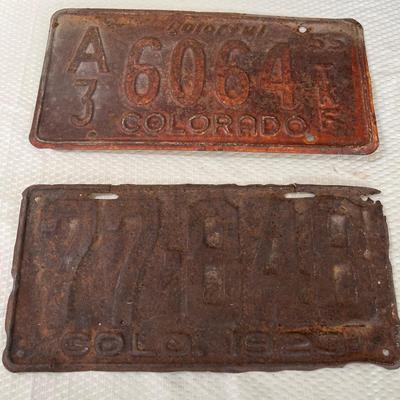 Lot 78 Colorado License Plates