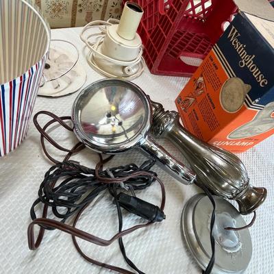 Lot 98 Milk crate of electrical
