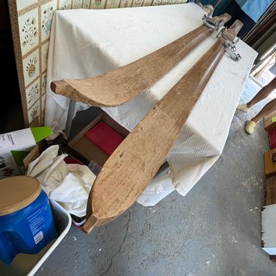 Lot 110 Antique Cross Country Oak Skis