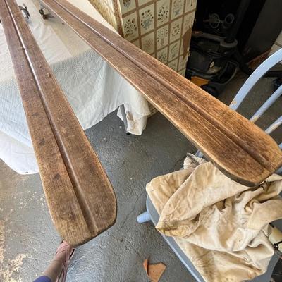 Lot 110 Antique Cross Country Oak Skis