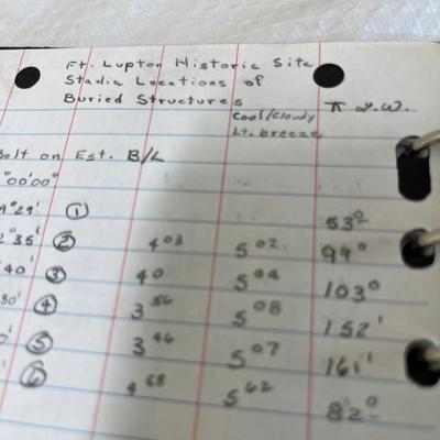 Lot 116 Surveyors note book kit