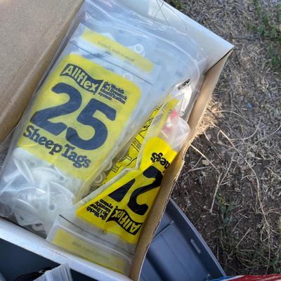 Lot 165 Tub of Sheep supplies
