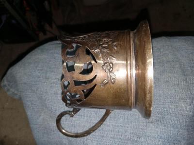 Pair of early teens Antique Russian Sterling Silver Teacup Holders