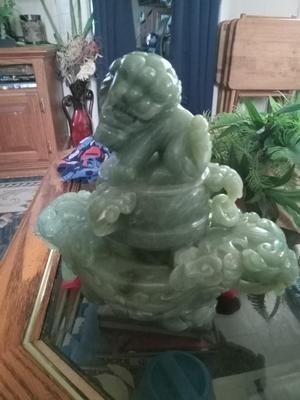 Super RARE Antique Solid Jade Complete Ming Chinese Bowl