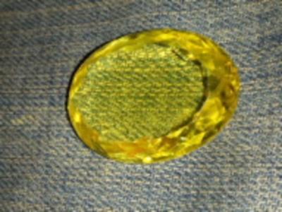 102ct. Yellow Sapphire Natural Oval Cut Stone