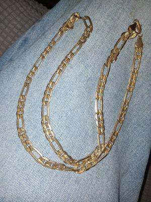 22" Diamond Cut Figaro 14k Chain 5mm weighs 16.3 grams
