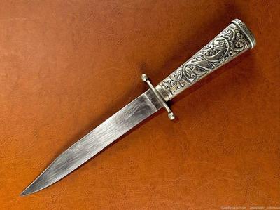 Antique Spanish? Knife with Sterling Silver Handle