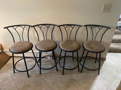 4 VERY NICE MICROFIBER BAR STOOLS