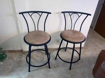 4 VERY NICE MICROFIBER BAR STOOLS