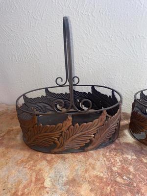 NEAT IRON AND COPPER BASKETS