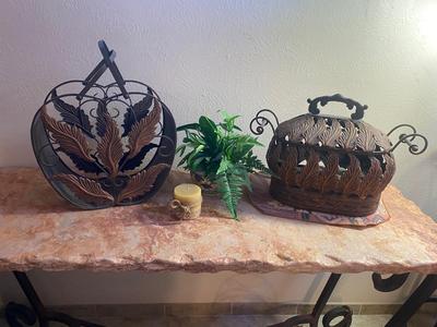 PRETTY COPPER AND IRON ACCENT PIECES
