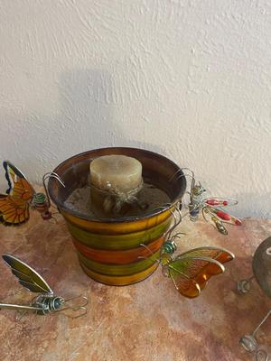 HOUSE PLANT HANGERS, PAINTED TIN CAN CANDLE HOLDERS A NEAT LIL BUG