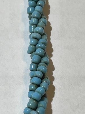 Vintage Nicely Made Turquoise Bead 18" Necklace w/Inlaid artwork Pendant in VG Preowned Condition as Pictured.