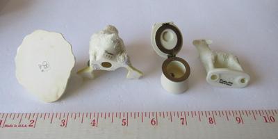 Lot of Dept 56 Minis: Duck, Lamb, Ring Box, Igloo
