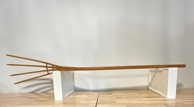 Wooden Haying Pitch Fork, 5.5ft tall