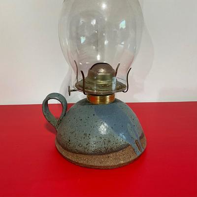 Vintage Pottery Kerosene Lantern