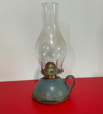 Vintage Pottery Kerosene Lantern