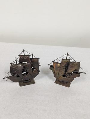 Vintage Nina & Santa Maria Copper Ships