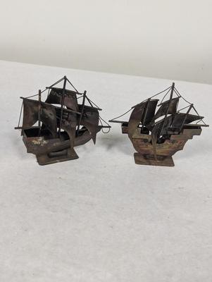 Vintage Nina & Santa Maria Copper Ships