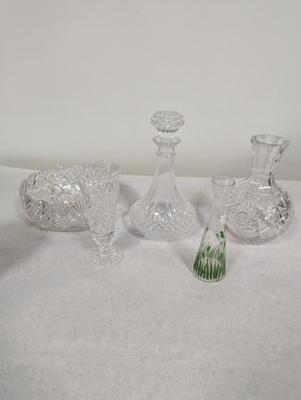 Vintage Crystal Vases, Decanters & Bowls