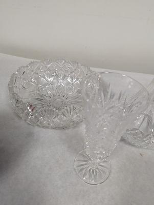 Vintage Crystal Vases, Decanters & Bowls