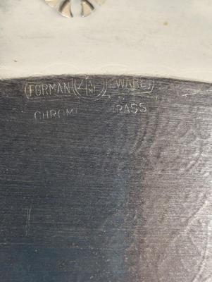 Foreman Ware Plate & Stainless Steel Footed Ice Cream Sherbet Dessert Bowls