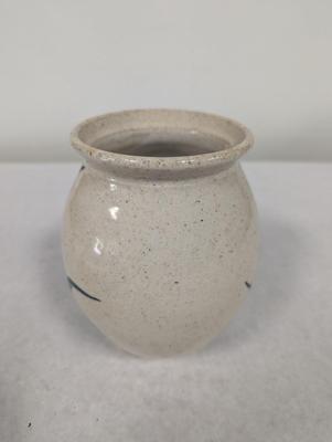 Hand Made Signed Blue & Gray Pottery Vase