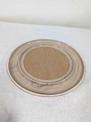 Aldo Londi Bitossi Beige Glazed Ceramic Round Wall Mirror